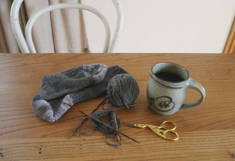 July knitting