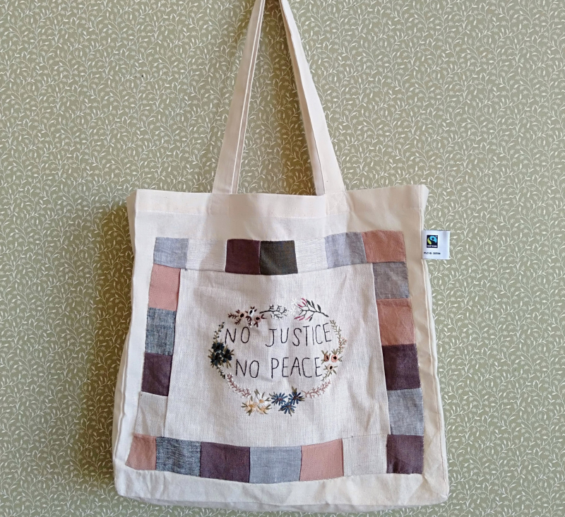Embroidered tote