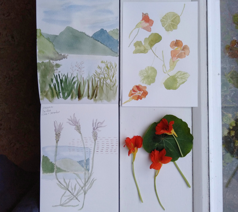 More watercolour skies